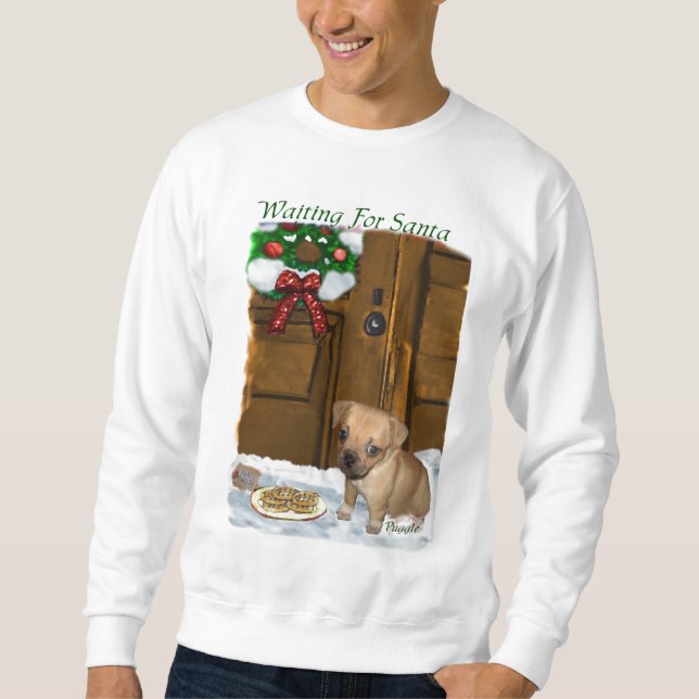 Suéter Presentes de Natal para Puggle (Frente)