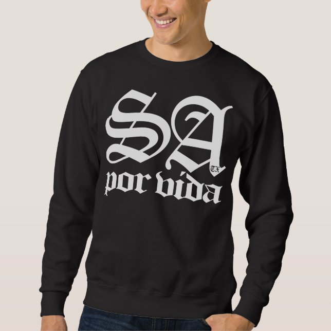 Suéter SATX POR VIDA 210 para o inglês velho Crewneck da (Frente)