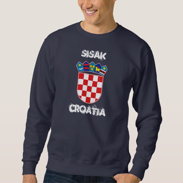 Suéter Sisak, Croácia com casaco de armas (Frente)
