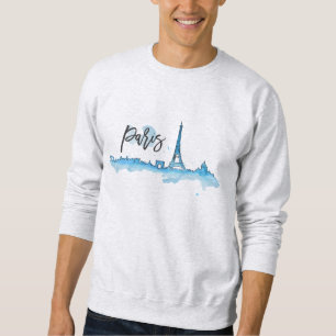 Suéter Sweat Homem Branco Básico Paris