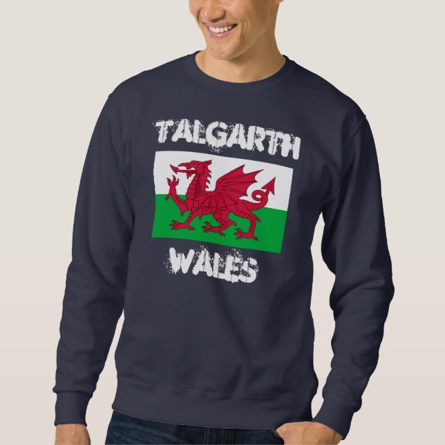 Suéter Talgarth, País de Gales com bandeira galesa (Frente)