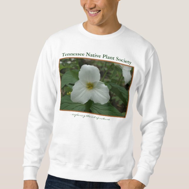 Suéter Tshirt branco do Trillium (Frente)