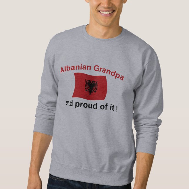 Suéter Vovô albanês orgulhoso (Frente)