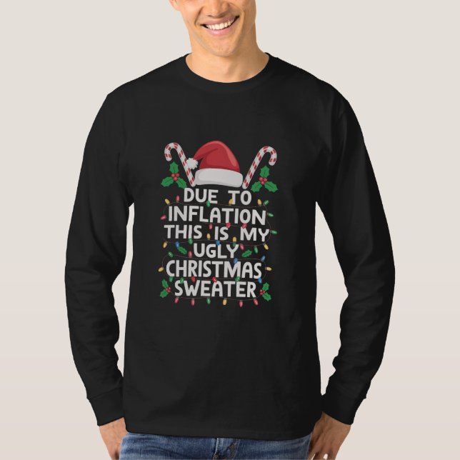 Suéteres de Natal Feios Engraçados Devido à Inflaç (Frente)