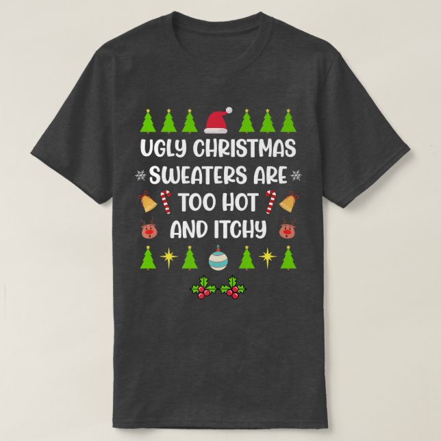 Suéteres De Natal Feios São Muito Quentes E Comich (Frente do Design)