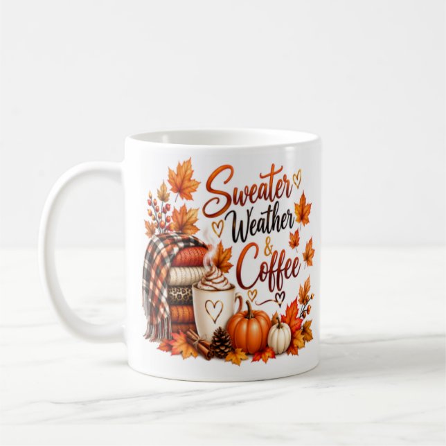 Suéteres e Café | Caneca de Outono Aconchegante de (Esquerda)