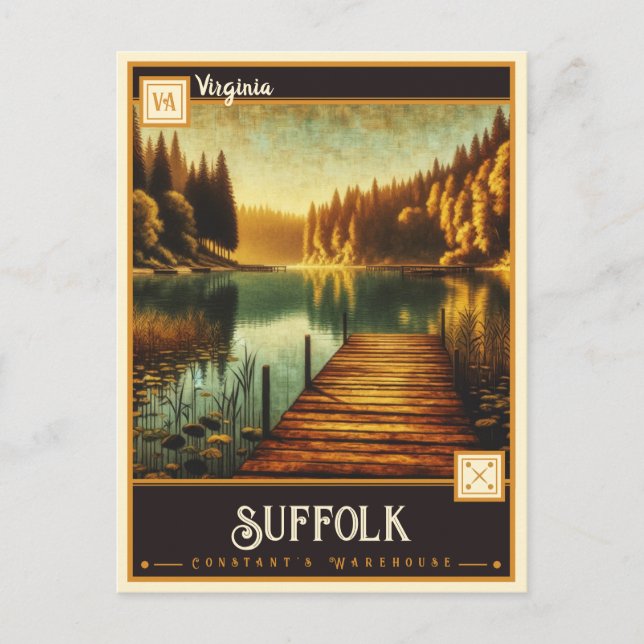 Suffolk, Virgínia | Cartão Postal Antigo (Frente)