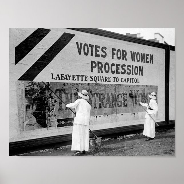 Suffragettes Hanging Parade Poster - 1914 (Frente)