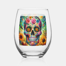 Sugar Skull Dia De Los Muertos Dia dos Mortos