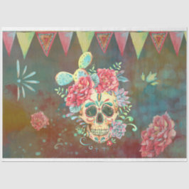 Sugar Skull Dia De Los Muertos - Papel Decoupage