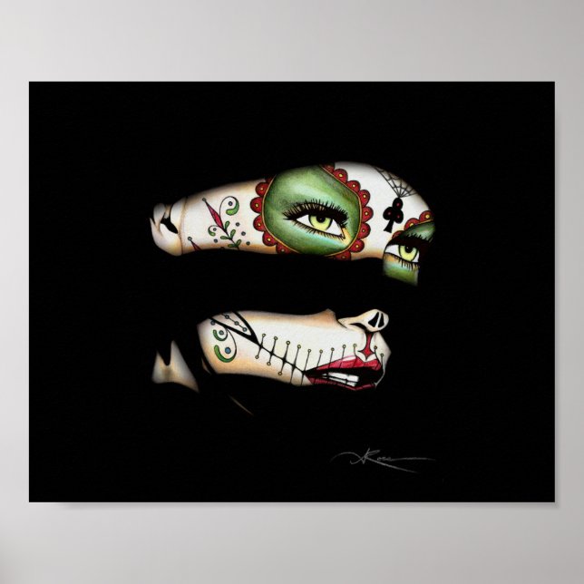 Sugar Skull Girl Poster 8x10" (Frente)