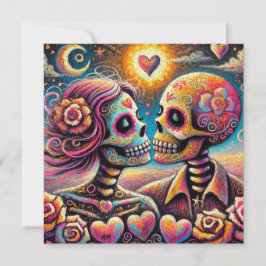 Sugar Skulls Adora Cartão Impressionista de Namora