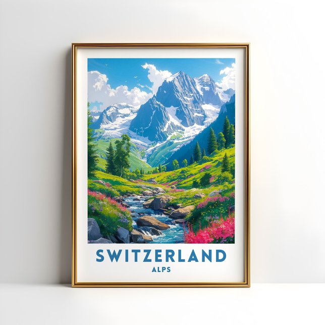 Suiça Alps Viagem Impressão Wall Art (Criador carregado)