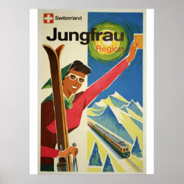 SUIÇA - POSTER VIAGENS VINTAGE