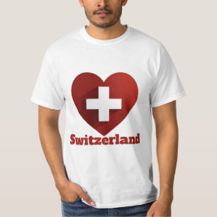 Suiça Sinalizador cardíaco T-Shirt
