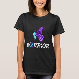 Suicídio Sensibilização Camisa Semicolon Borboleta