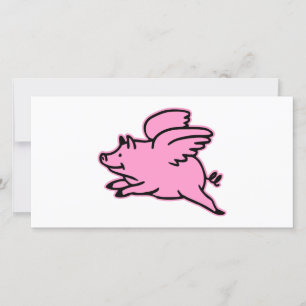 Suíno rosa voador muito bonito