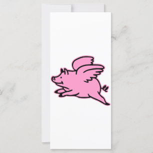 Suíno rosa voador muito bonito