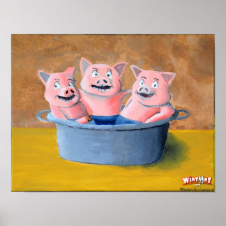 Suínos num tubo - Poster