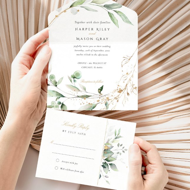 Suíte de Casamento All-in-One da Elegância Botânic (Criador carregado)