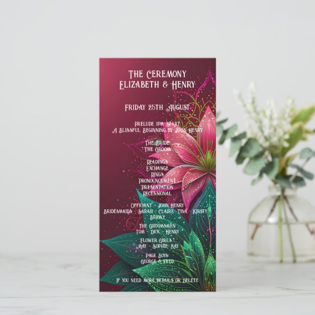 Suite de Convite Floral Luxurioso (Em pé/Frente)
