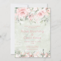 Suite de Convite para Casamento de Rosas Blushing