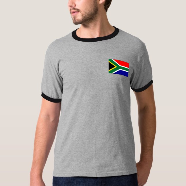 Sul - t-shirt e presentes africanos da bandeira (Frente)