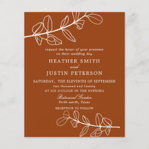 Sumário de Orçamento Laranja Queimado Casamento Te