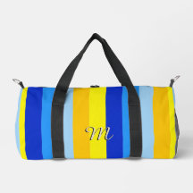 Summer Beach Blue e Yellow Stripes personalizadas