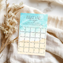 Summer Beach Chá de panela Bridal Bingo