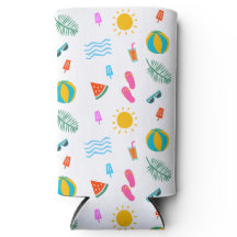 Summer Beach Pattern Cooler