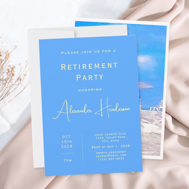 Summer Beach Retirement Party Invitation (Criador carregado)