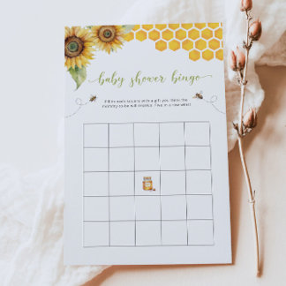 Summer Bingo Sunflower E Honey Chá de fraldas Game