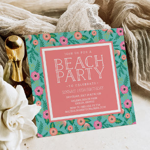 Summer Blooms Beach Convite de festas