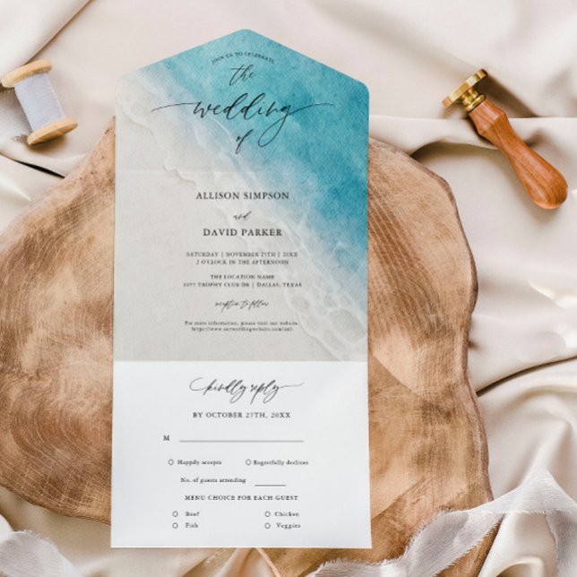 Summer Blue Ocean Beach Weding (Criador carregado)