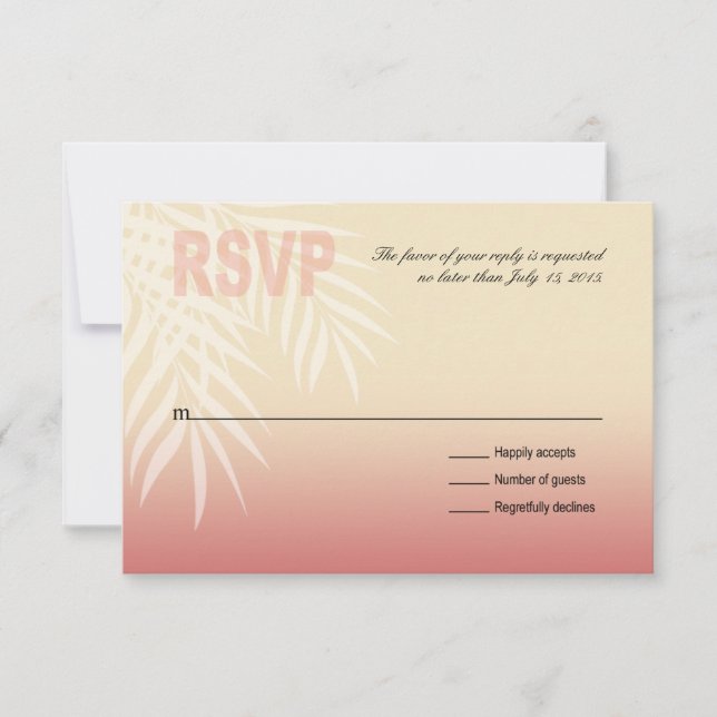 Summer Breeze Beach RSVP | Cor de Rosa (Frente)