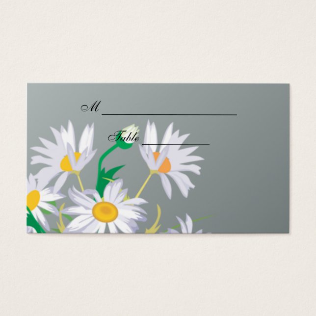 Summer Daisies Place Cards Cartão de visita (Frente)