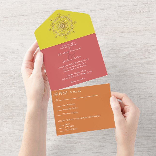 Summer Dourado Mandala Wedding (Aba destacável)
