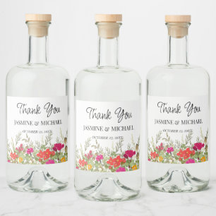 Summer Floral Garden Selvagens Casamento Obrigado