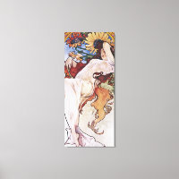 Summer (Quatro Assentos), Alphonse Mucha Canvas Pr