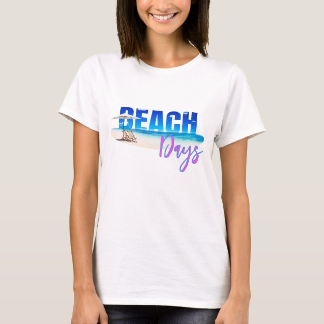 Summer T-Shirt Beach Casual Ladies (Frente)