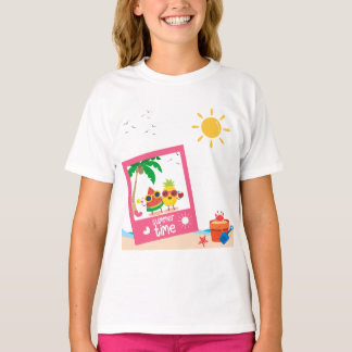 Summer Time Beach Snap Foto T-Shirt