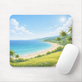 Summer Tropical Coast Mouse Pad