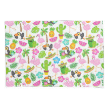 Summer Tropical Toucan e Flamingo Pattern