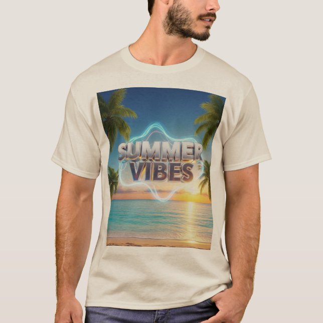 Summer Vibes Men's T-Shirt - 3d & Na moda Summer (Frente)