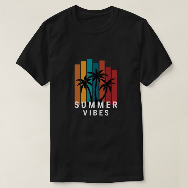 Summer Vibes Sunset Beach Men's T-Shirt | (Frente do Design)