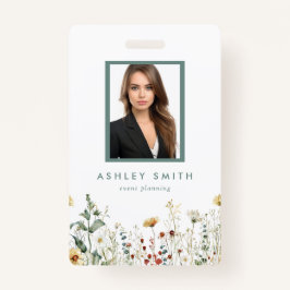 Summer Wildflower Field ID Crachá