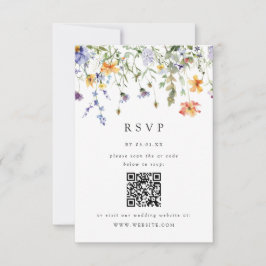 Summer Wildflower Garden Wedding RSVP Card