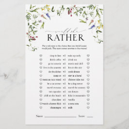 Summer Wilflower Watercolor Game