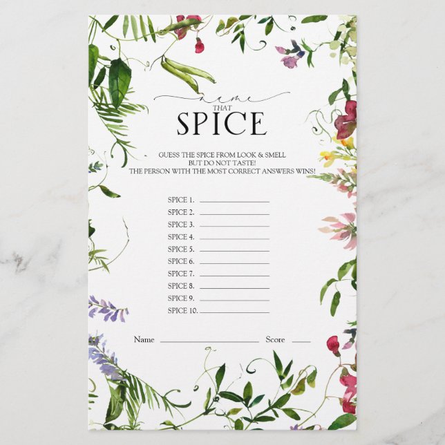 Summer Wilflower Watercolor Game (Frente)